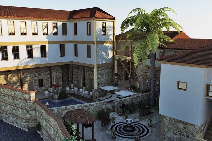 Земля с проектом отеля в Калеичи в Анталии