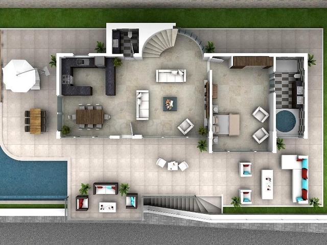 Современная вилла с видом на море в Калкане