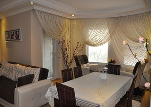 Квартира 2+1 в центре Алании с видом на горы и море