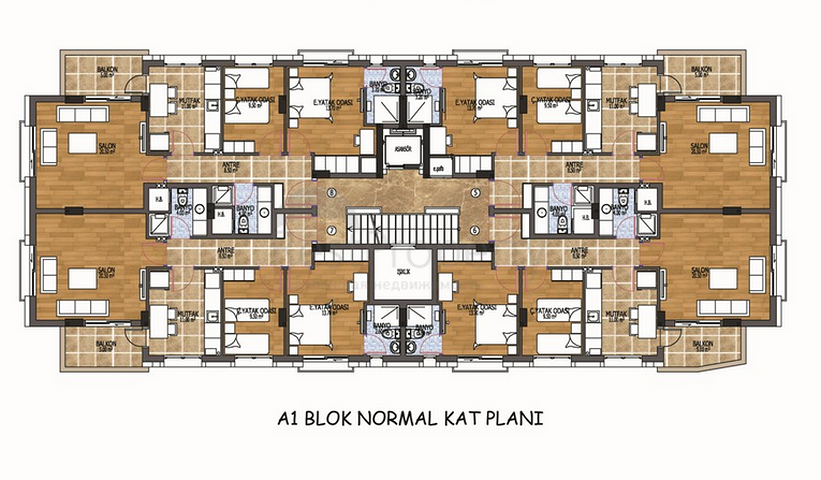 Просторные апартаменты 2+1 в Анталии с рассрочкой до 5 лет от строительной компании