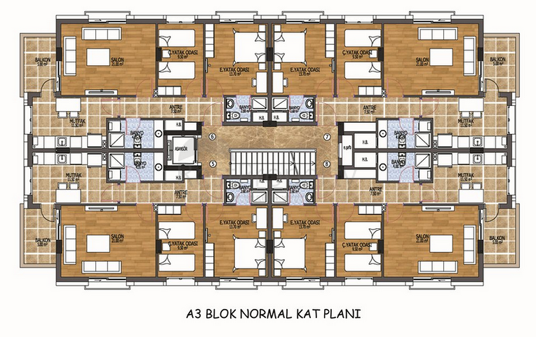 Просторные апартаменты 2+1 в Анталии с рассрочкой до 5 лет от строительной компании