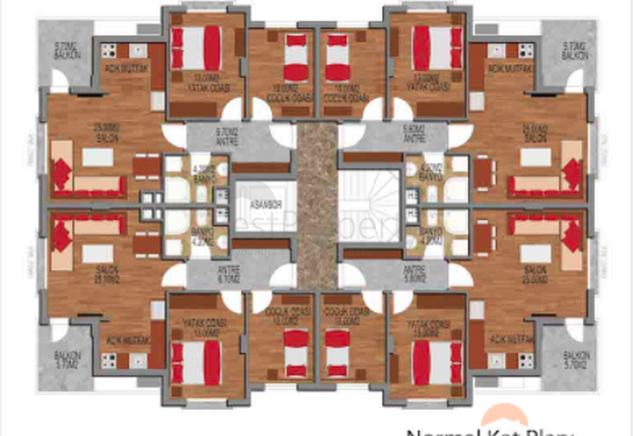 Квартиры 2+1 в новом готовом проекте в Анталии