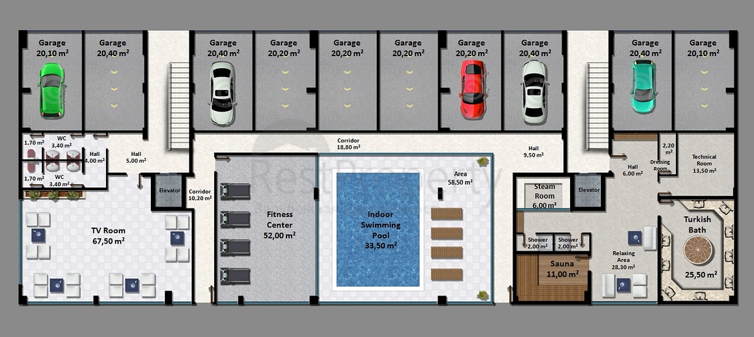 Квартиры в новом современном комплексе в центре Алании