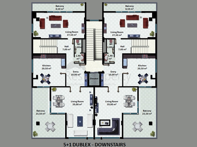 Квартиры в новом современном комплексе в центре Алании