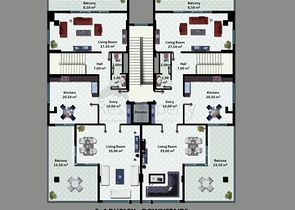 Квартиры в новом современном комплексе в центре Алании