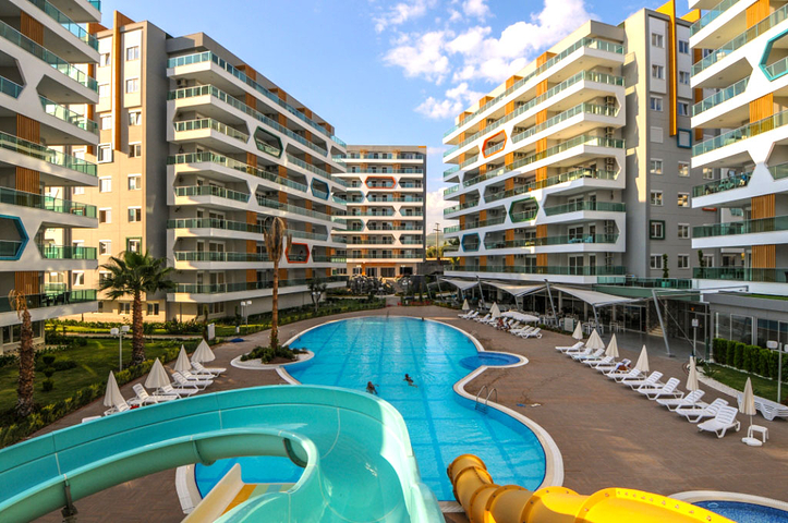 Двухкомнатная квартира в комплексе 5* в Авсалларе