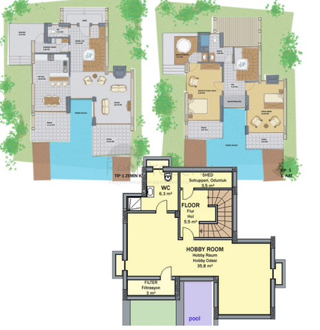 Элитный проект вилл в Бейджике Кемере