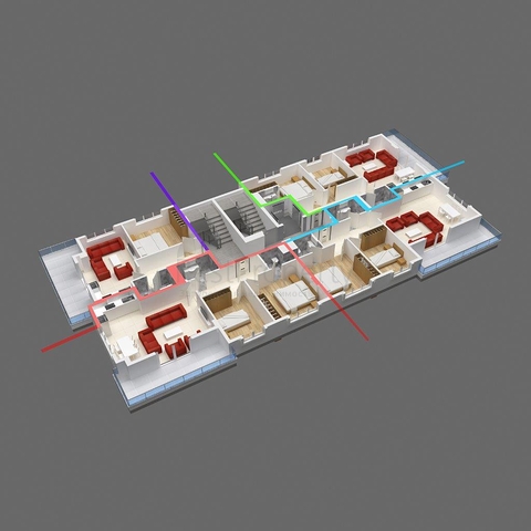 Новый готовый комплекс квартир в Махмутларе