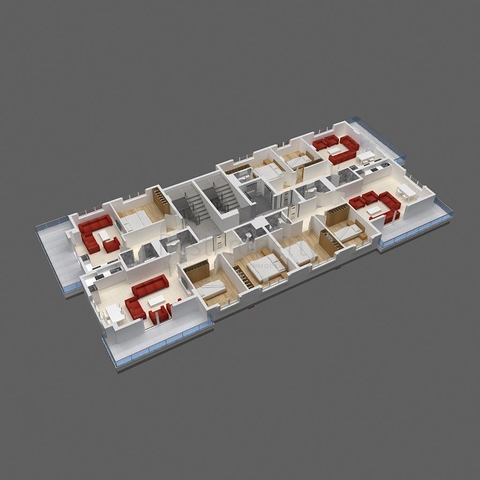 Новый готовый комплекс квартир в Махмутларе