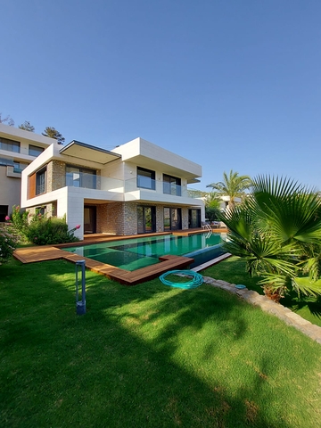 Проект элитных вилл с видом на старинную крепость и море в центре Бодрума