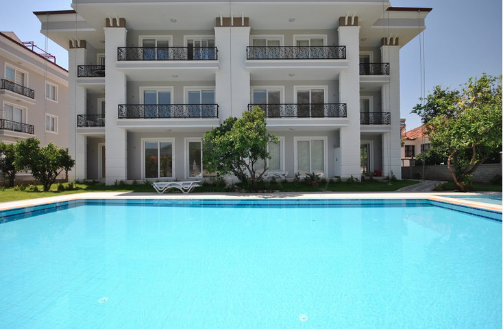 Квартира 1+1  с видом на горы в Асланбуджаке Кемере