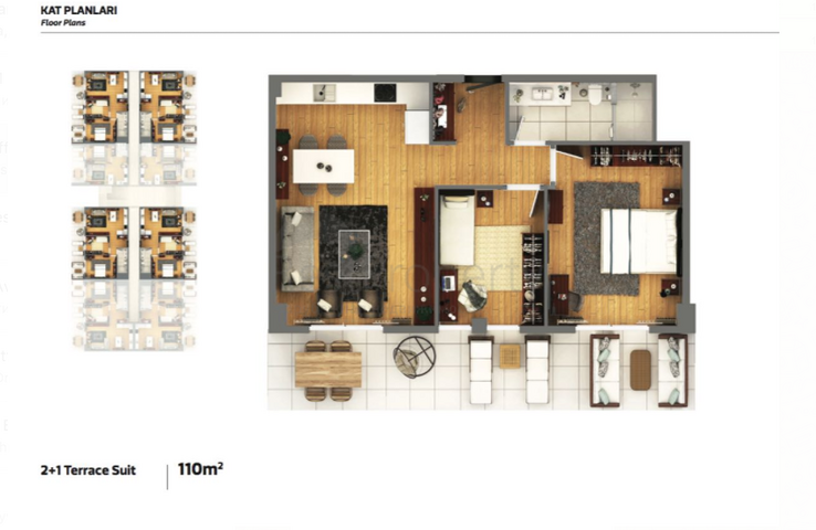 Элитный проект в Ларе Анталья в 400 м от песчаных пляжей