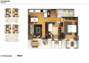 Элитный проект в Ларе Анталья в 400 м от песчаных пляжей