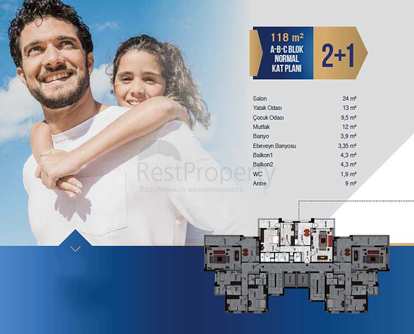 Готовый проект в районе Дошемеальты Анталья