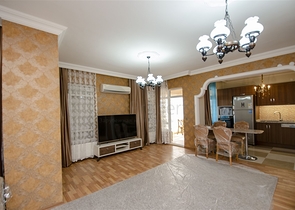 Просторные квартиры 3+1 с мебелью 1 км до моря в Ларе Анталья