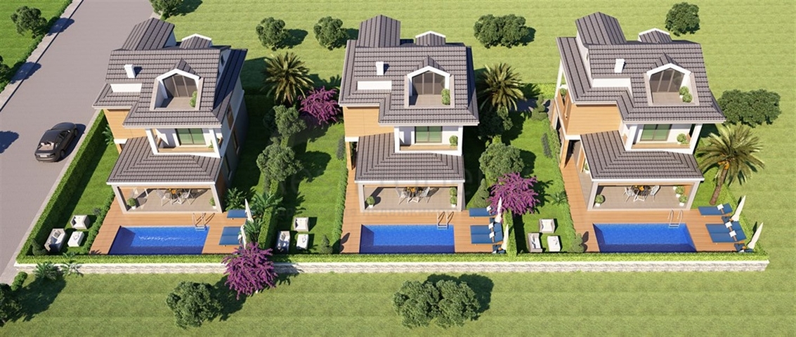 Новая трехэтажная вилла в районе Чалыш, Фетхие