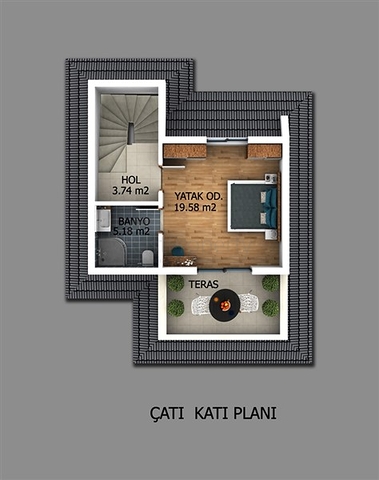 Новая трехэтажная вилла в районе Чалыш, Фетхие