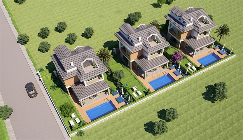 Новая трехэтажная вилла в районе Чалыш, Фетхие