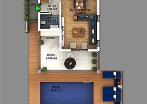 Новая трехэтажная вилла в районе Чалыш, Фетхие