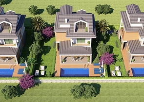 Новая трехэтажная вилла в районе Чалыш, Фетхие