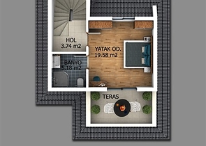 Новая трехэтажная вилла в районе Чалыш, Фетхие