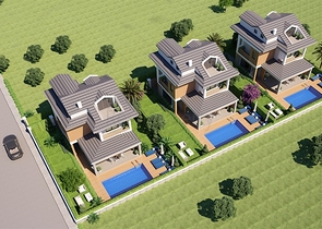 Новая трехэтажная вилла в районе Чалыш, Фетхие