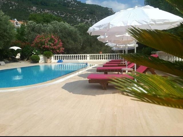 Дом в горном ущелье с зеленым садом