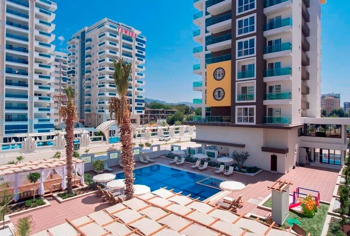 Уютная квартира 1+1 в современном комплексе в Махмутларе