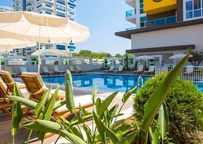 Уютная квартира 1+1 в современном комплексе в Махмутларе