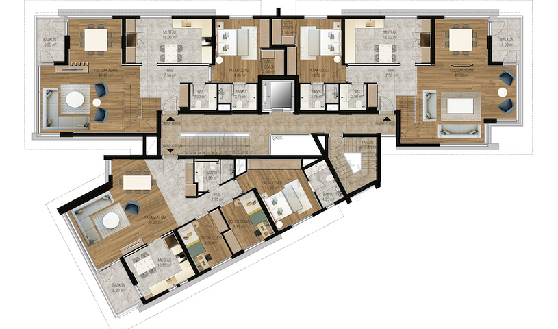 Элитный проект на завершении строительства в Унжалы Анталья 