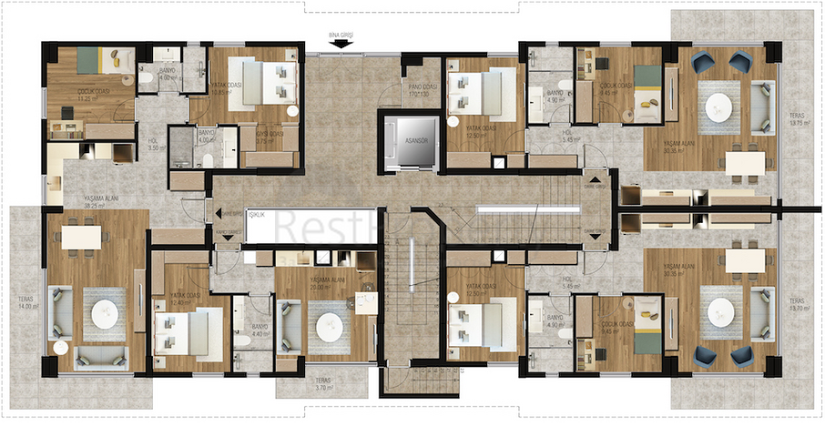 Элитный проект на завершении строительства в Унжалы Анталья 