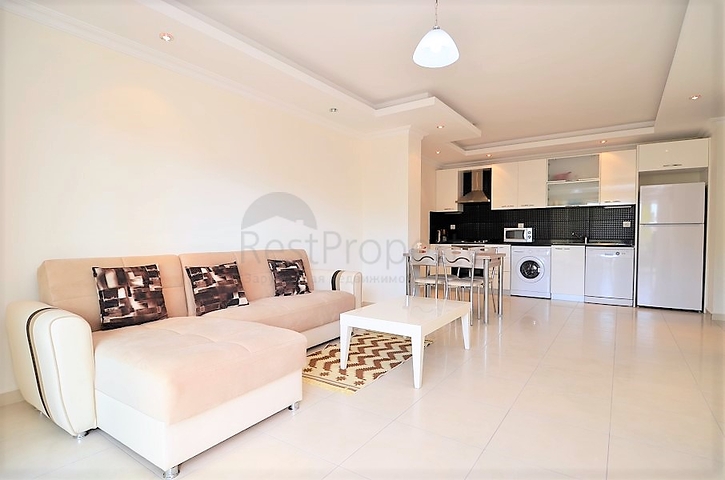 Меблированная двухкомнатная квартира в Авсалларе