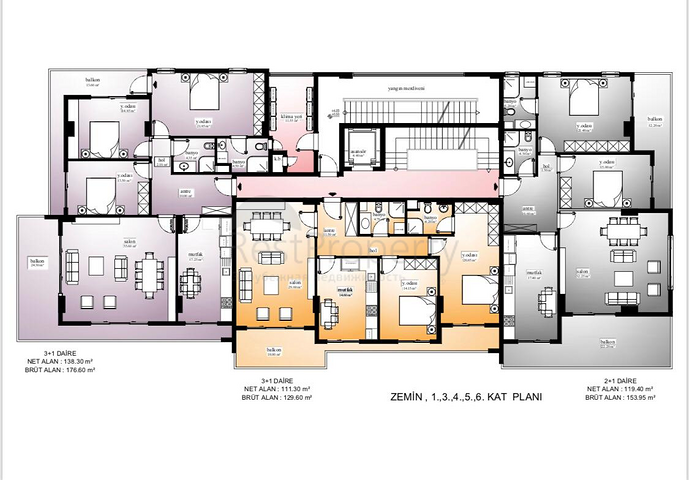 Апартаменты 3+1 в новом комплексе