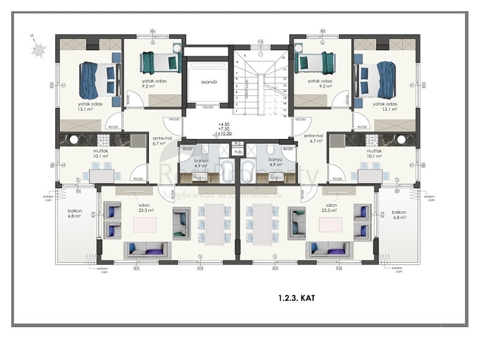 Апартаменты от застройщика на пляже Клеопатры