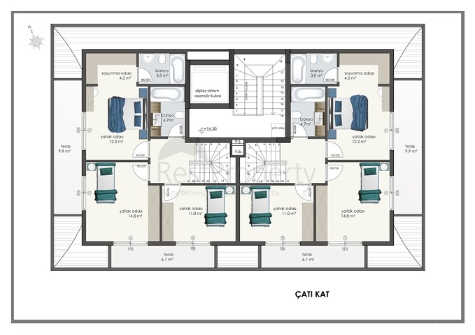 Апартаменты от застройщика на пляже Клеопатры
