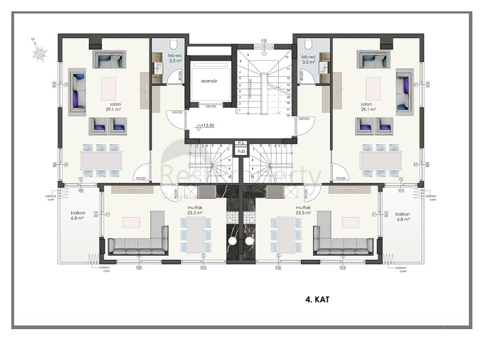 Апартаменты от застройщика на пляже Клеопатры