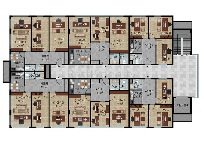 Бизнес-центр в развивающемся районе Оба