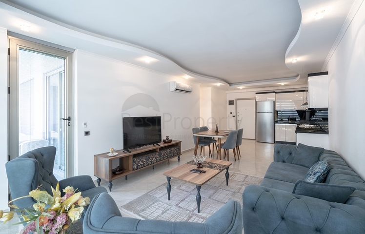 Меблированная трехкомнатная квартира в районе Оба