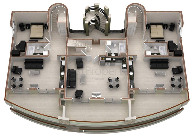 Трёхэтажная вилла c собственным бассейном