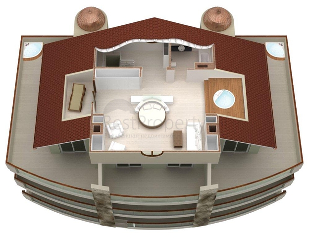Трёхэтажная вилла c собственным бассейном