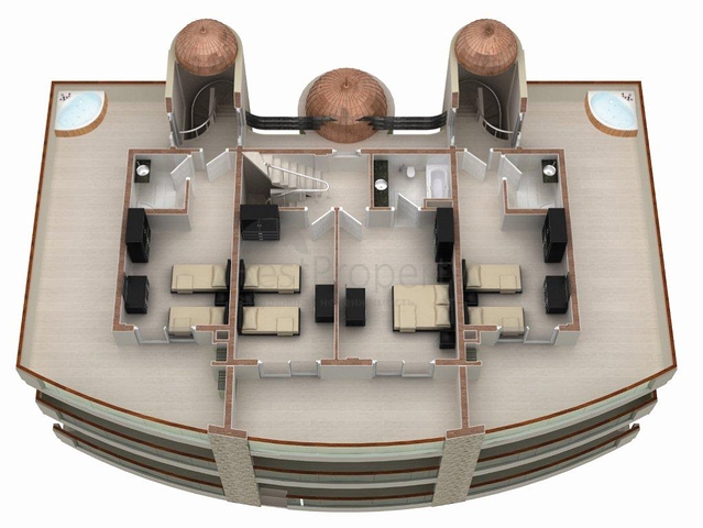 Трёхэтажная вилла c собственным бассейном