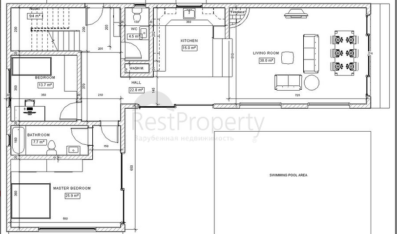 Отдельностоящая вилла 4+1 в стиле лофт в самом центре Белека