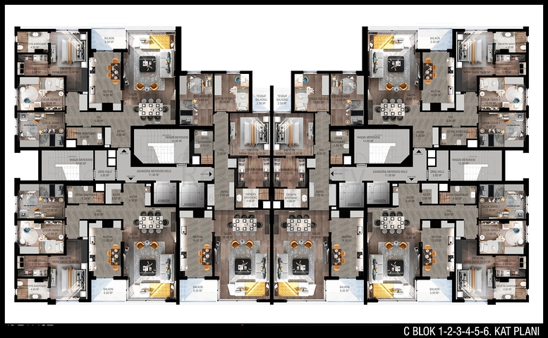 Офф-план проект в районе Унжалы Коньяалты Анталья