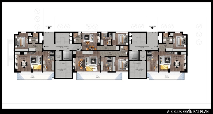 Офф-план проект в районе Унжалы Коньяалты Анталья