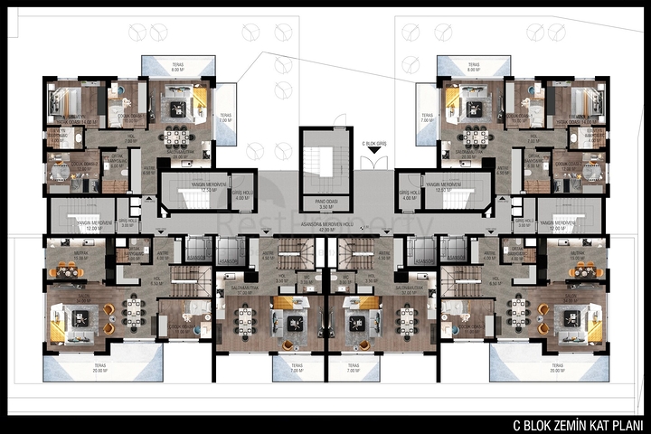 Офф-план проект в районе Унжалы Коньяалты Анталья