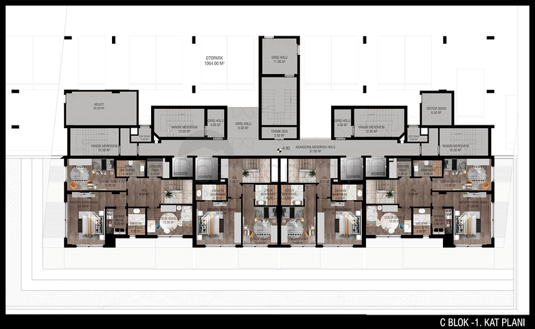 Офф-план проект в районе Унжалы Коньяалты Анталья