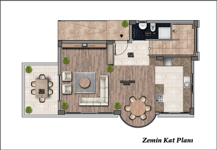 Виллы 4+1 с собственным бассейном в Кадрие Белеке