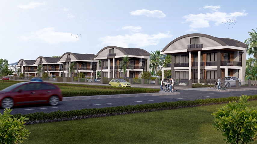 Виллы 4+1 с собственным бассейном в Кадрие Белеке