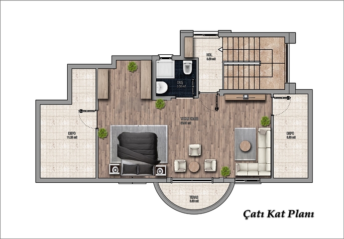 Виллы 4+1 с собственным бассейном в Кадрие Белеке