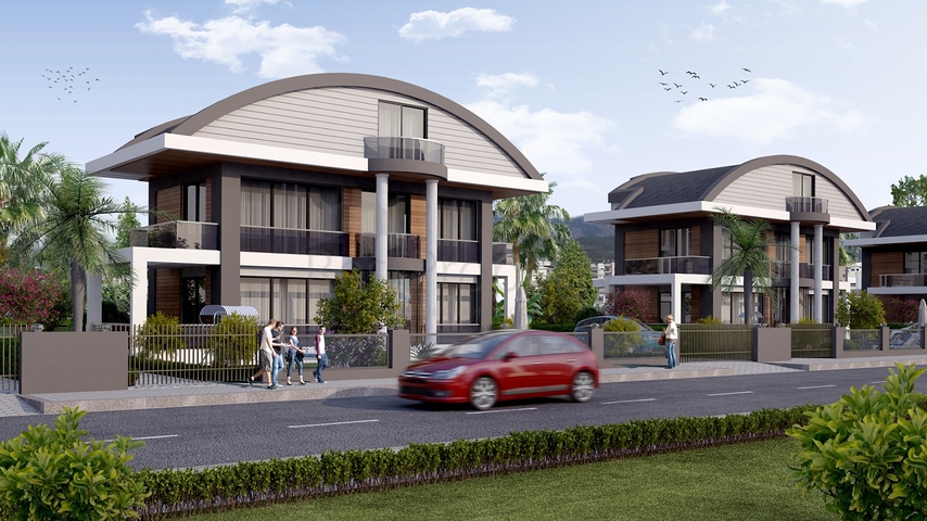 Виллы 4+1 с собственным бассейном в Кадрие Белеке